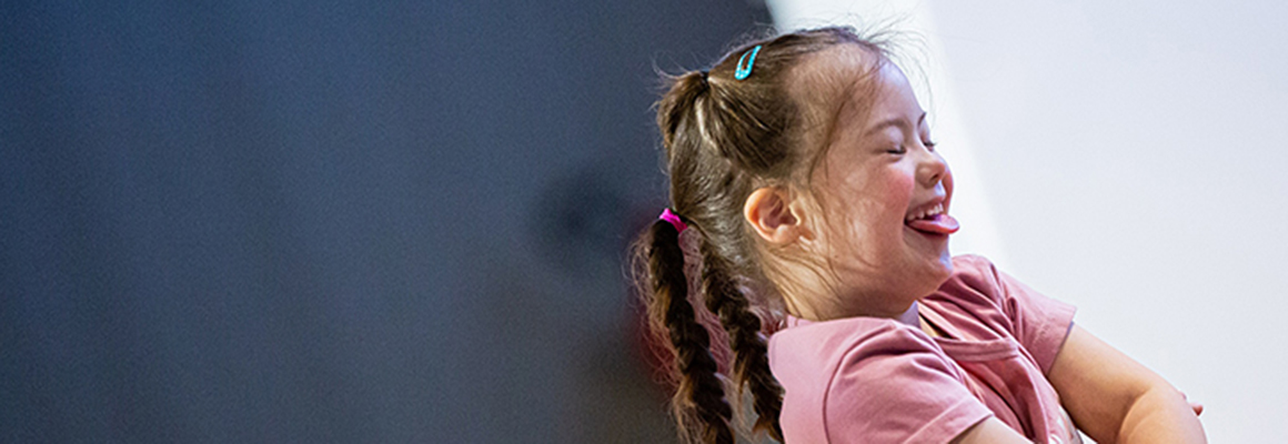 Little girl laughing
