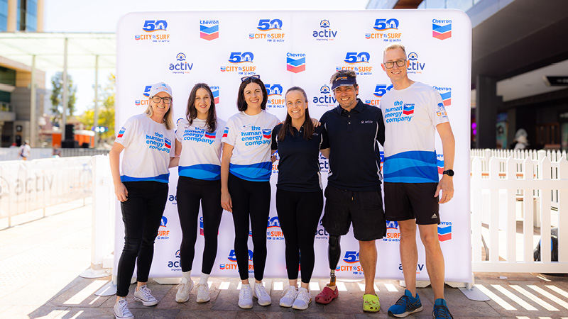 Team Chevron and City to Surf for Activ's event ambassadors