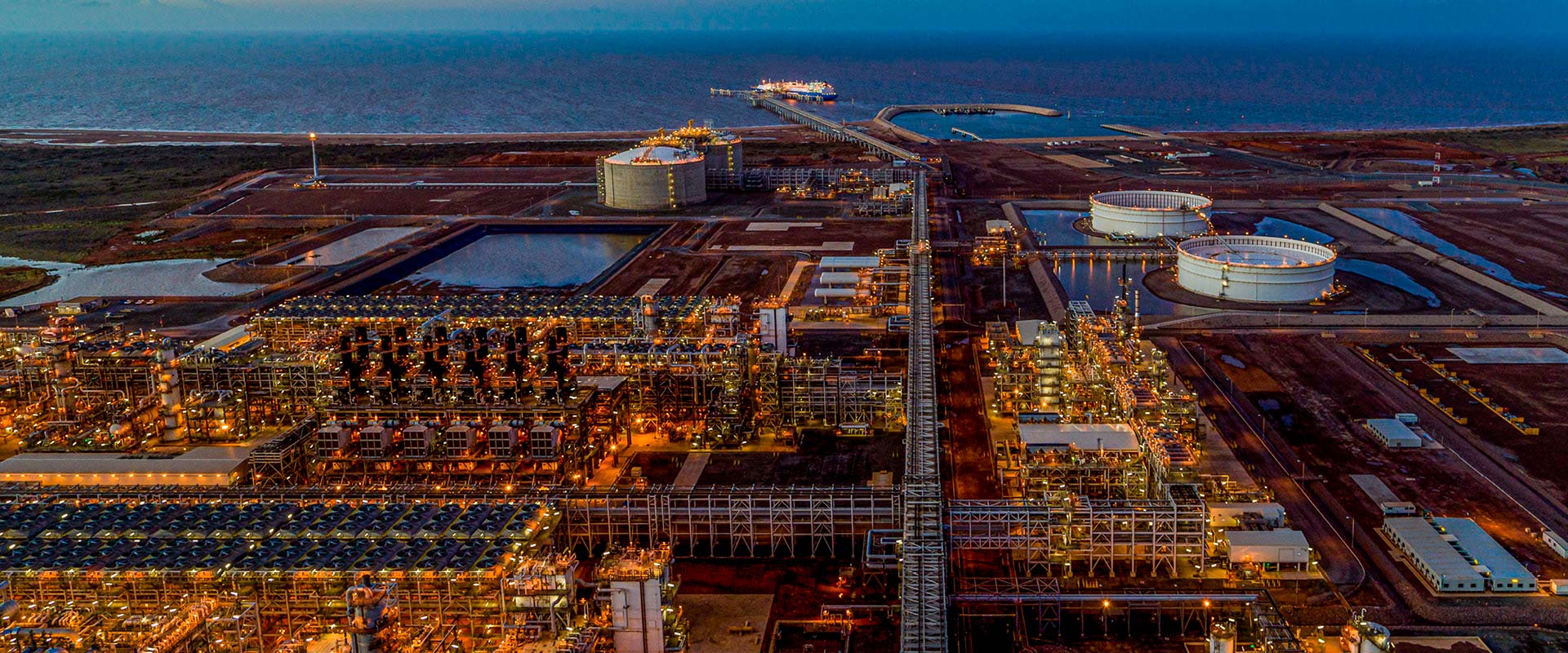 Wheatstone natural gas production facility near Onslow, Western Australia