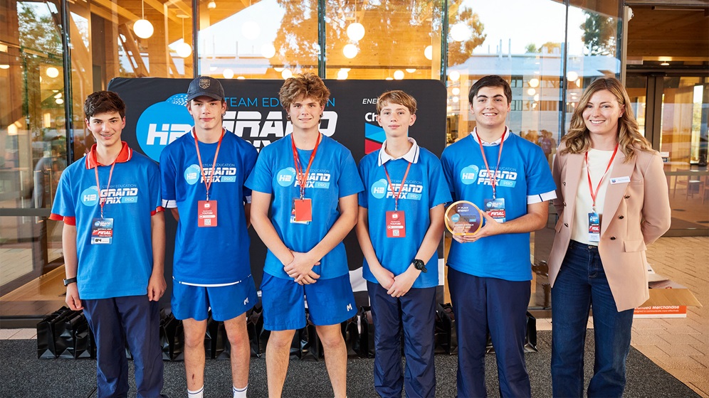 Coming first place in the WA finals was “Team Mazzarati” from Mazenod College.
