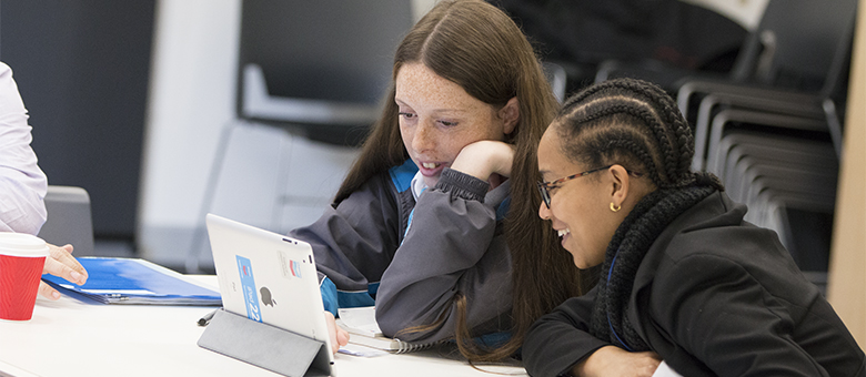 Participants receiving mentoring in Chevron's Aboriginal School Scholarships Program