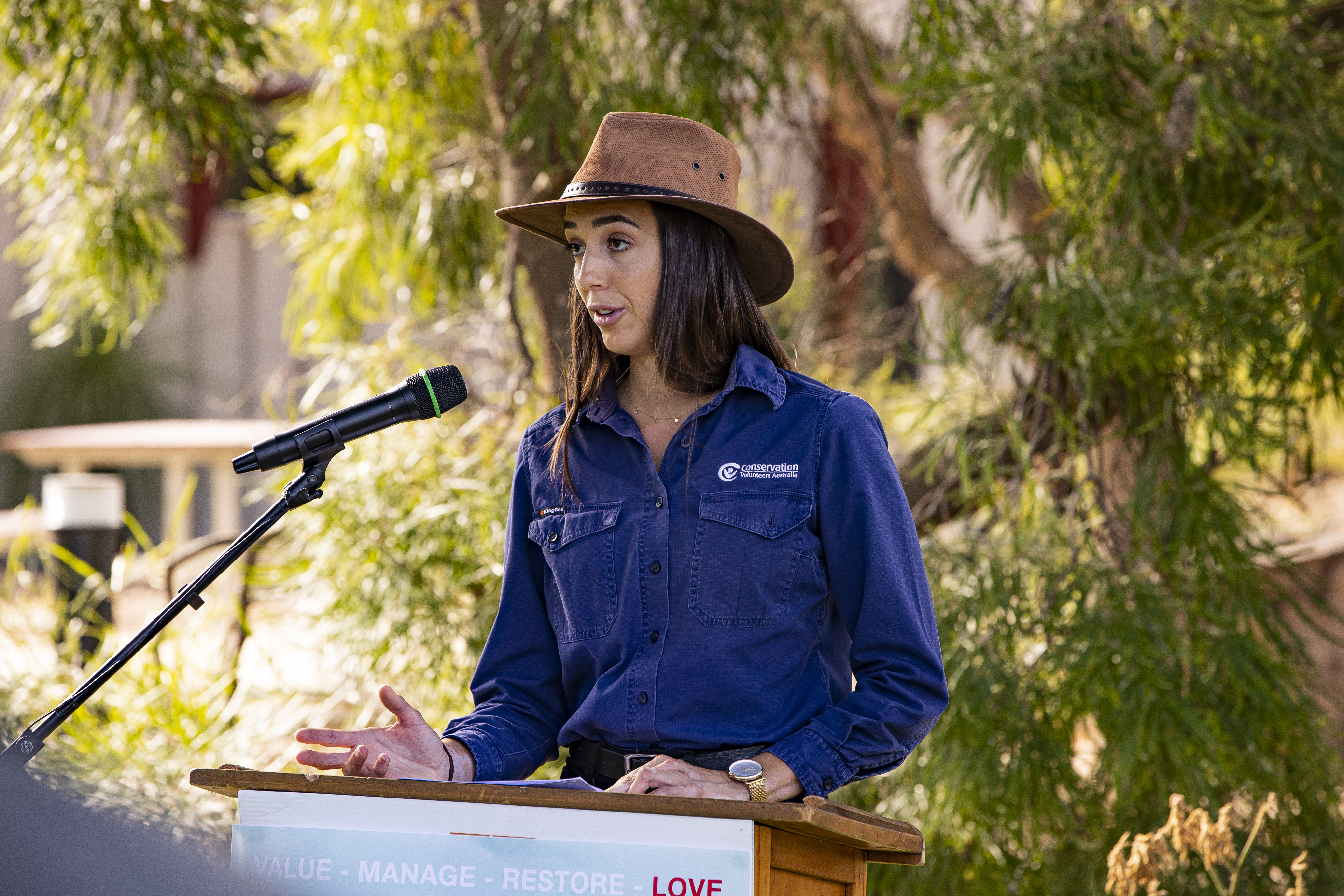 CVA Project Coordinator Yasmin Talloch-Medigovich launches Revive Our Wetlands at the Beeliar Wetlands 