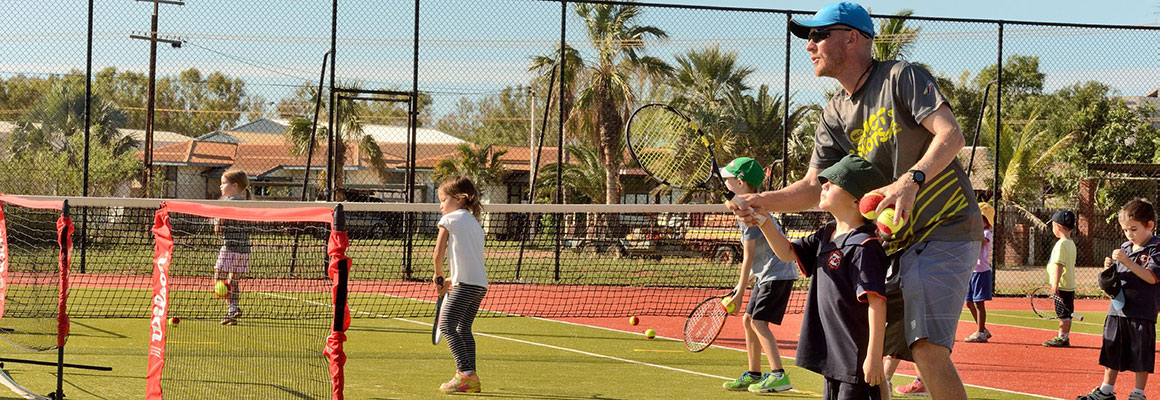 community tennis match