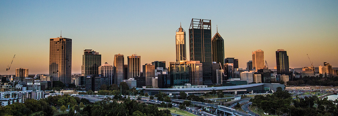 The Perth city skyline.