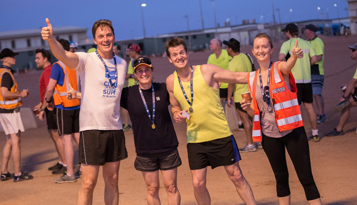 On Barrow Island about 100 employees participated in a special City to Surf event to fundraise for Activ.