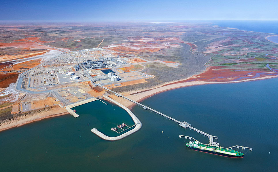 The Wheatstone LNG Plant at Ashburton North, Western Australia.