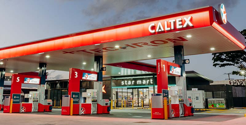 A photo of a Caltex station.
