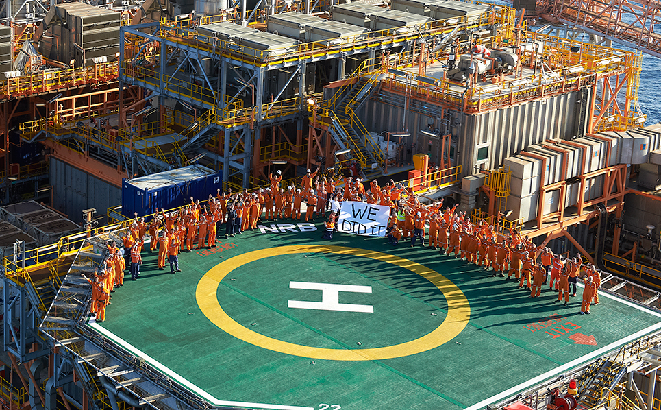 The Karratha Gas Plant offshore operations. 