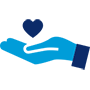 icon of hand holding a heart