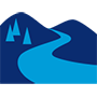 icon of mountain and river